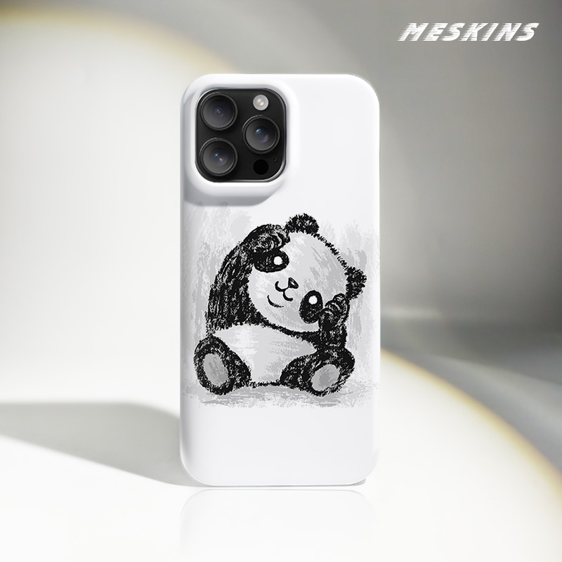 适用于苹果可爱小熊猫肤质手机壳