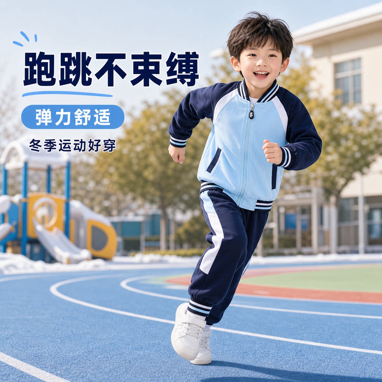 冬季儿童加厚防风外套小学生班服幼儿园园服2026年新款运动套装
