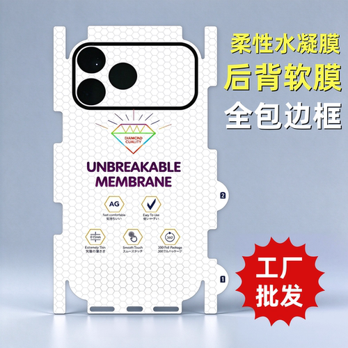 适用苹果iPhone全包边后背保护膜