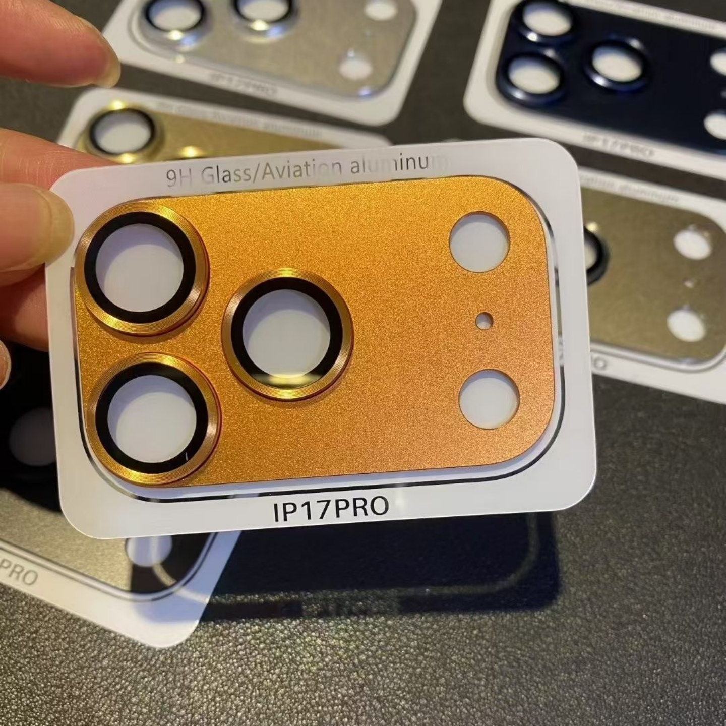 批发适用iPhone17苹果17promax磨砂哑光镜头膜Air电镀合金一体镜头贴17Pro摄像头高清钢化玻璃防爆保护贴膜
