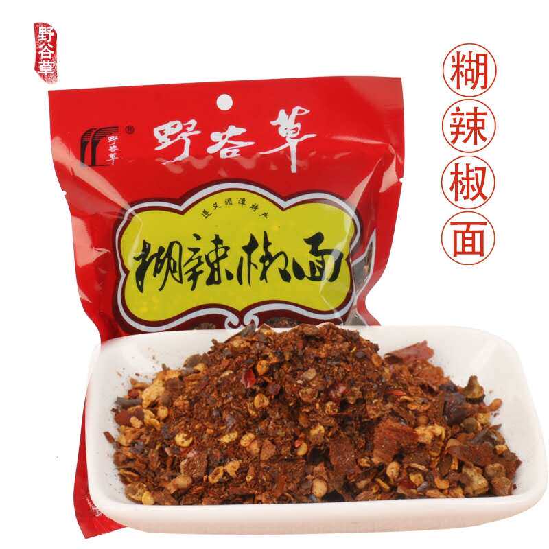 贵州野谷草糊海椒面虾子糊辣椒面香辣柴火手搓中辣特辣蘸水200g