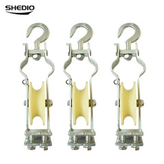 Nhà máy bán trực tiếp ròng rọc thanh toán bằng nhôm, đế điện và ròng rọc thanh toán treo đa năng, cáp quang, bánh xe nylon palang xích palang điện 2 tấn