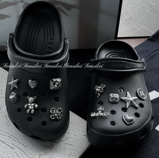 “无相”原创复古做旧洞洞鞋鞋花 沙滩鞋配饰适配卡骆驰crocs鞋扣