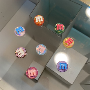 洞洞鞋鞋花鞋扣 半透明亮片m豆crocs配饰 鞋面装饰卡通可爱 diy