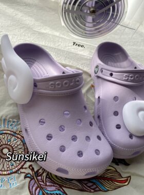 洞洞鞋卡洛驰crocs鞋花鞋扣