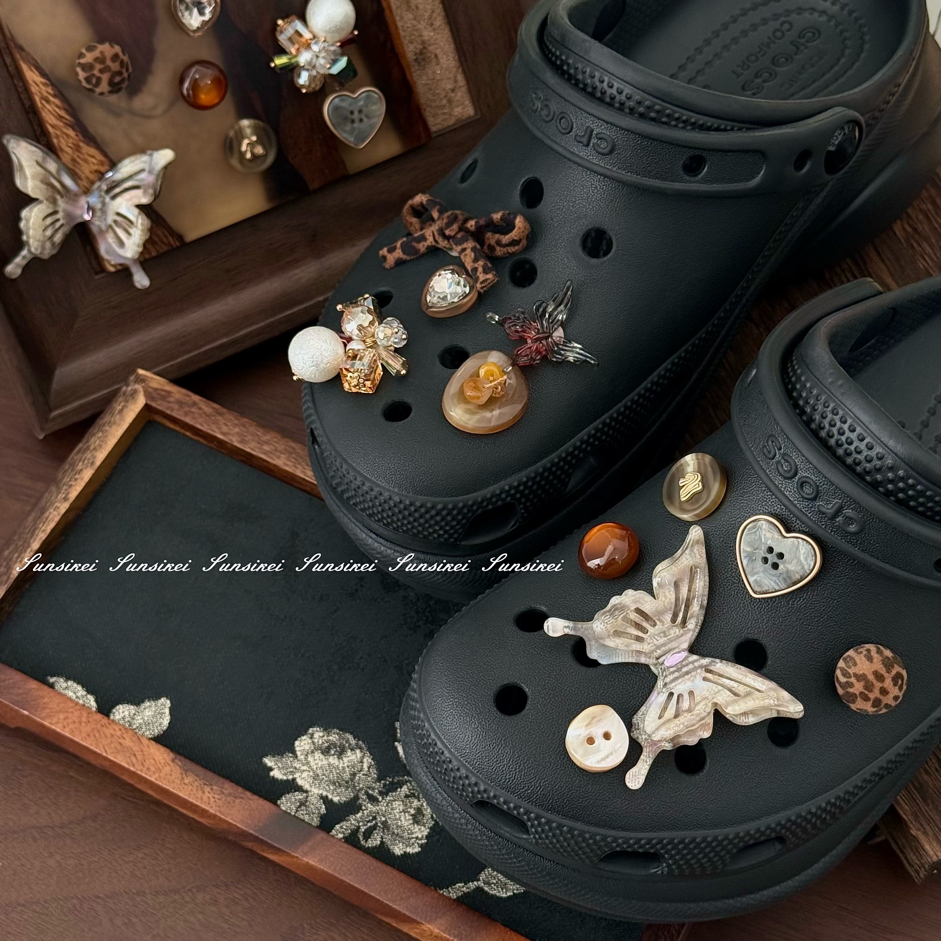 苦柑橘原创适配Crocs洞洞鞋鞋花图片