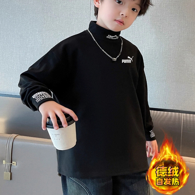 男童德绒卫衣半高领秋冬2025新款
