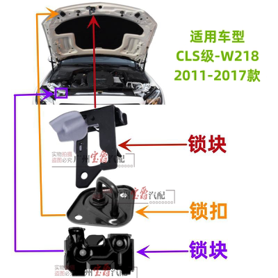 适用11-17款奔驰CLS级前机盖锁钩