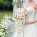 手工diy结婚瀑布新娘手捧花钩织材料包韩式婚礼花束成品闺蜜礼物