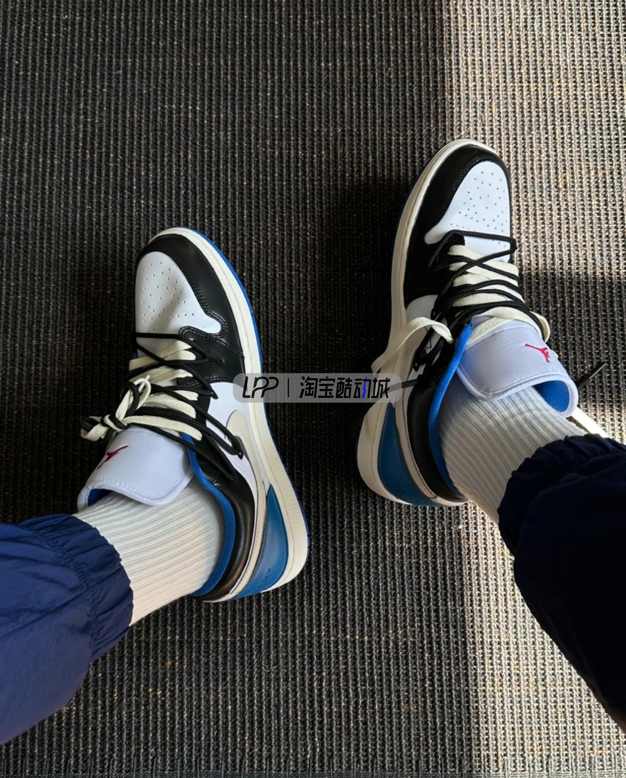 LPP定制球鞋 Air Jordan 1 Low双钩双叉字母做旧解构风低帮篮球鞋