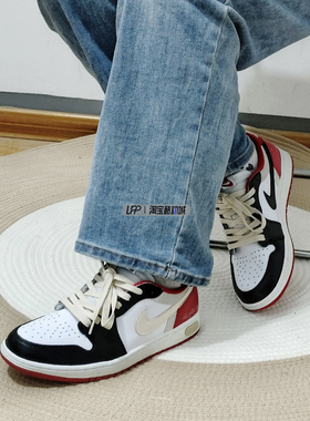 LPP定制球鞋 Air Jordan 1 OG 男款AJ1红色警戒低帮复古篮球鞋