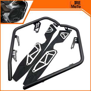 适用于本田ADV150 19-20 改装脚踏板+保险 杠保护杠 防撞杠防摔杠