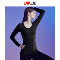 Ba khẩu súng đồ lót nữ mùa thu và mùa đông mới jacquard cơ thể ren vòng cổ hỗ trợ ngực ấm Slim áo sơ mi nữ đáy - Sau sinh áo định hình nữ