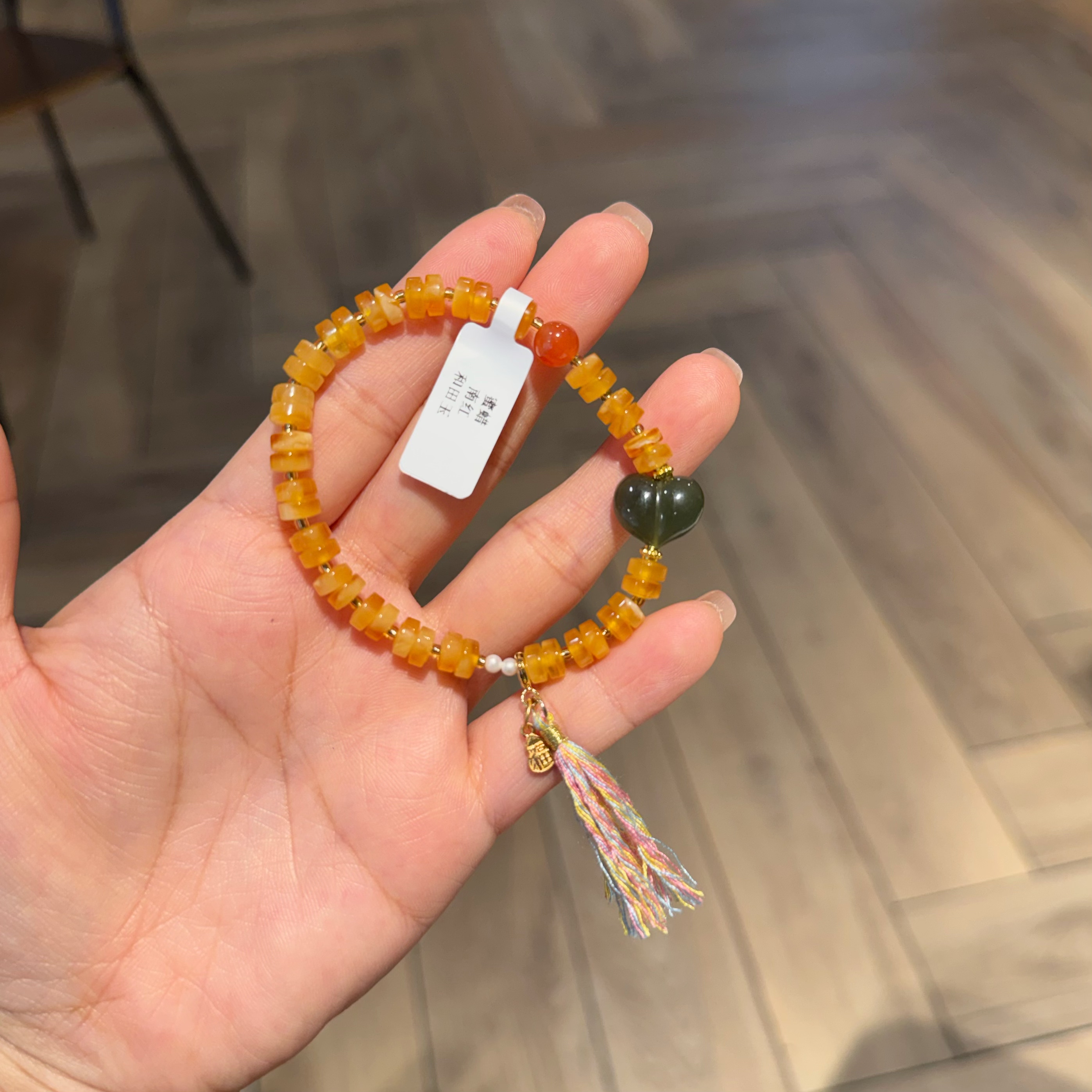 新款蜜蜡温柔时尚高级感气质精致甜美复古手链手串8280