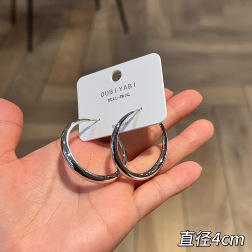 欧比雅比银针精致耳环小众设计感高级感轻奢耳圈耳饰50758