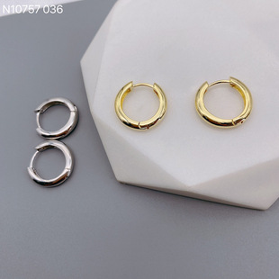 欧比雅比冷淡风高级感法式 轻奢ins百搭气质简约光板耳圈耳饰8054