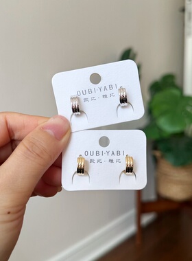 欧比雅比耳环精致百搭时尚高级感温柔可爱法式耳扣耳饰耳坠08194
