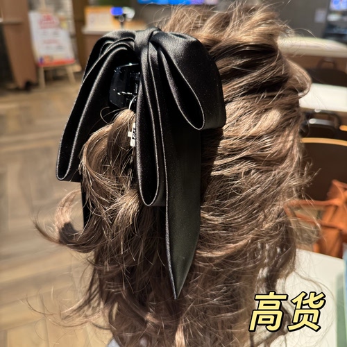 新款时尚高级感气质精致甜美复古蝴蝶结抓夹发夹0661