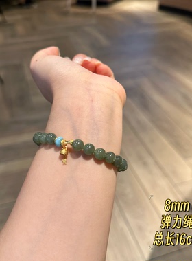 和田玉海纹石手饰手链女ins小众设计新款轻奢高级复古手串6965