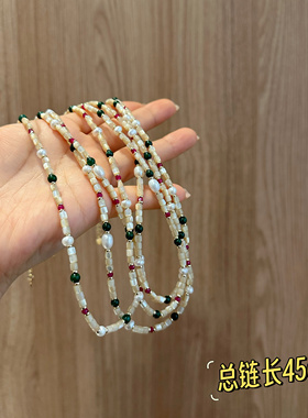 新款贝母天然石合金版高级项链轻奢设计感锁骨链精致百搭1280