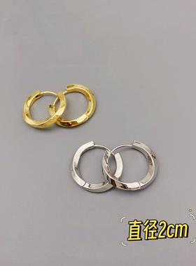 欧比雅比高级款光圈麻花耳扣耳圈时尚休闲简约款耳环耳饰10936