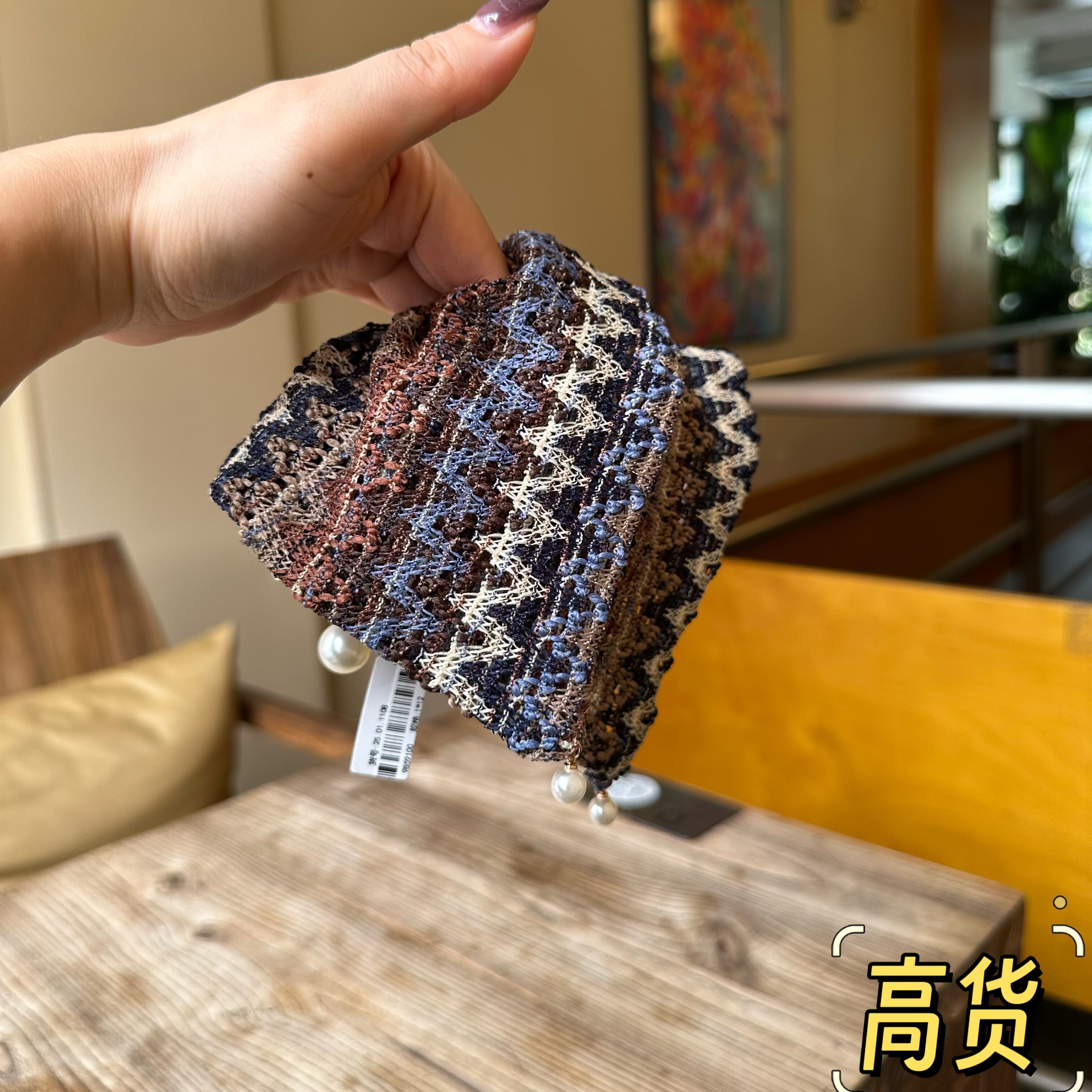 方巾款发夹轻奢小众设计高级感发饰精致百搭时尚豹纹发夹1108
