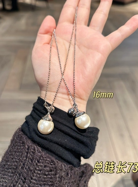欧比雅比新款时尚气质精致甜美个性复古百搭珍珠项链淑女05954