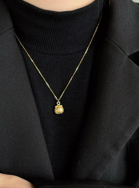 古丽古丽新款时尚百搭简约小众设计高级感锁骨链项链925银07472