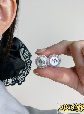 艾鹿贝母S925银针轻奢时尚百搭小众设计高级感耳环耳饰耳扣04470