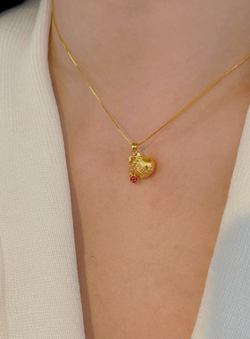 古丽古丽新款时尚百搭项链简约小众设计高级感锁骨链项链07155