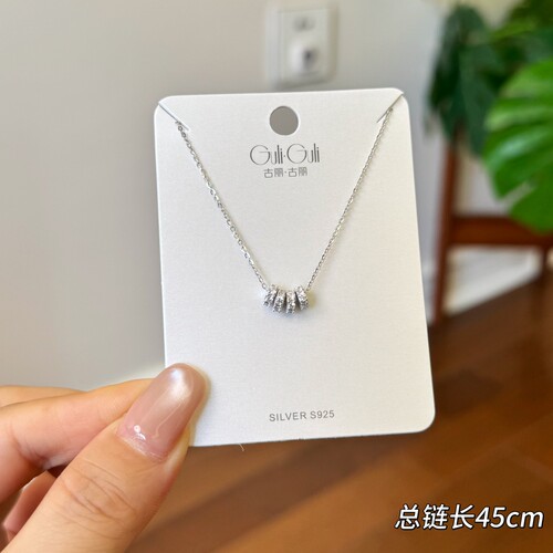 古丽古丽S925项链小众设计感高级感轻奢精致路路通锁骨链07388