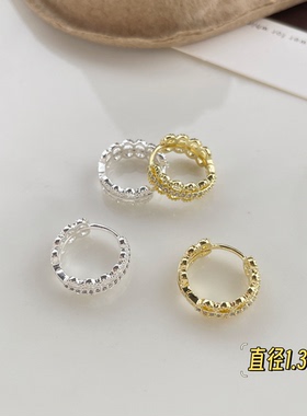 欧比雅比轻奢简约小众设计感耳扣女精致耳圈花边蕾丝款耳环19815