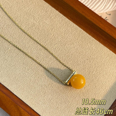 柏拉翡丽S925纯银项链轻奢小众设计高级感锁骨链蜜蜡精致00011