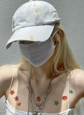 刺青贴纸手指纹身贴防水女持久ins风图案小清新少女卡通纹身贴纸