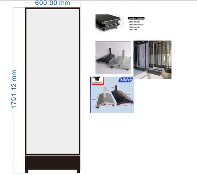 亚克力铝合金双面展示框架现代简约轻奢高级感可移动定制产品