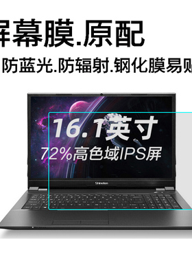 适用炫龙Shinelon DD3Pro-D5A3游戏本电脑16.1英寸大屏幕钢化膜