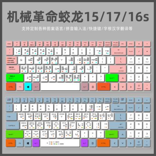 适用机械革命蛟龙15Pro/16S旷世极光X游戏本电脑快捷办公键盘膜17