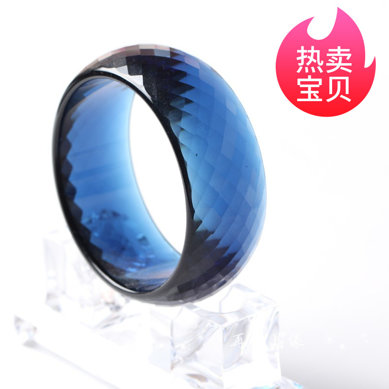 深蓝色琉璃钻石时尚个性风手镯