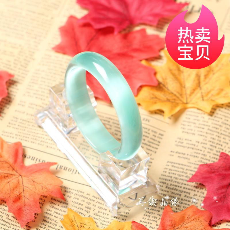 手镯湖水蓝色四种宽度任选女款图片