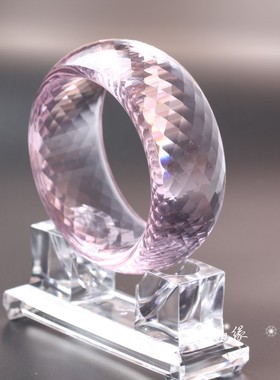 正品水晶切面手镯粉色钻石切面