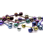 阳极氧化F136纯钛合金舌钉女短杆耳蜗钉耳骨钉舌环耳桥钉穿刺饰品