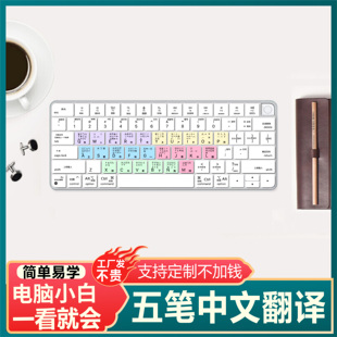 适用苹果MacBook Air13.3寸A1466笔记本电脑键盘保护膜五笔字根表