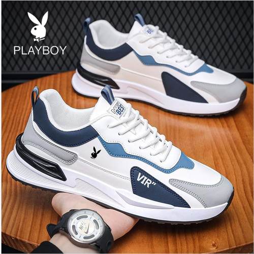 花花公子皮面运动休闲鞋