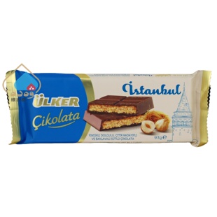 优客牌istanbul榛子卡达夫碎夹心巧克力93g可可脂零食土耳其进口