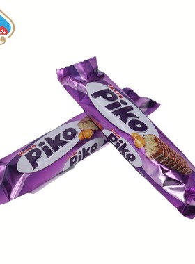 优客牌Piko甜橙味脆米牛奶巧克力威化饼干18g土耳其休闲零食ULKER
