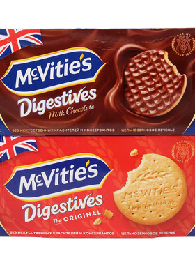 哈萨克斯坦Mcvities麦维他原味/巧克力饼干6片装休闲零食原装进口