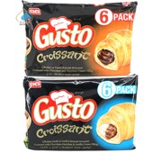 土耳其Gusto佳滋多香草味榛子可可酱牛角面包240g烘焙食品6袋装