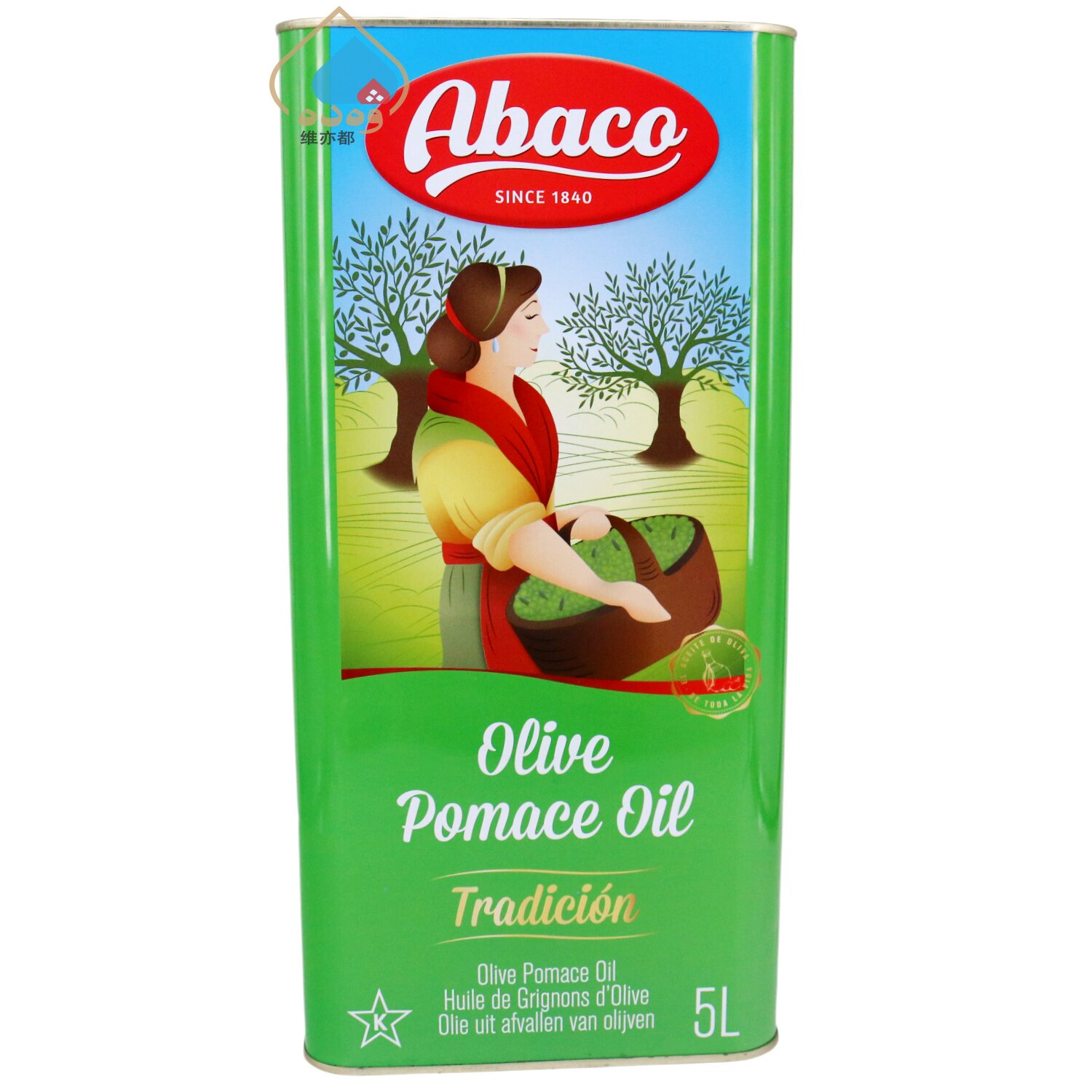 西班牙佰多力Abaco混合油橄榄果渣油5L桶装原装进口炒菜食用油