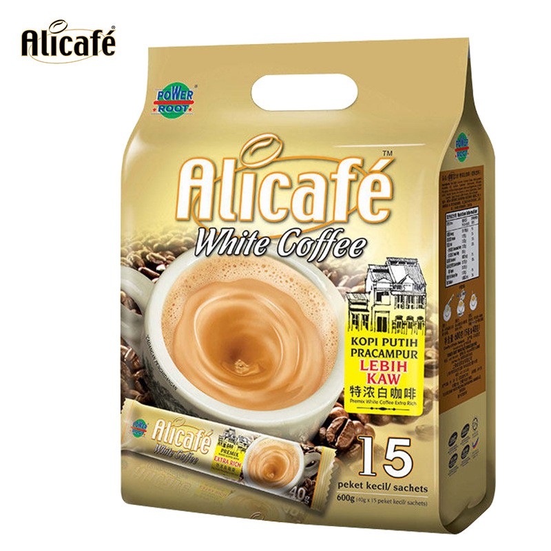 啡特力3合1特浓白咖啡600克马来西亚进口Alicafe速溶Coffee包邮-封面