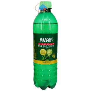 果汁型汽水碳酸饮料Abida 新疆阿比德柠檬薄荷气泡饮500ml瓶装